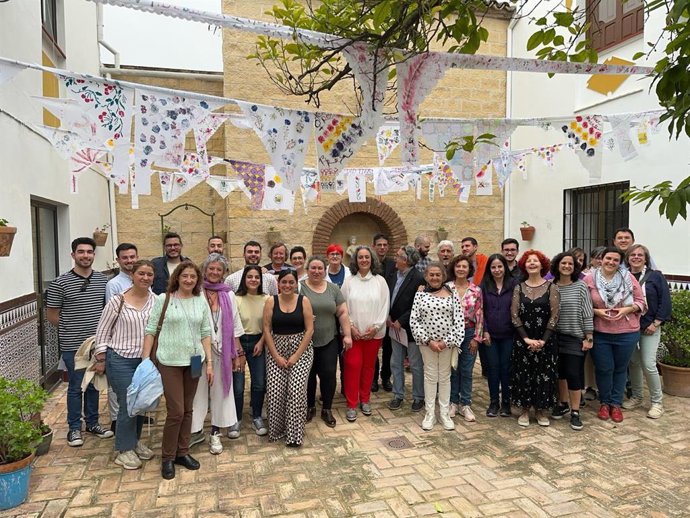 Participantes en la escuela feminista de IU, 'Feministour', celebrada en Montilla (Córdoba).