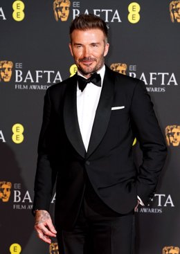 Archivo - 18 February 2024, United Kingdom, London: English former footballer David Beckham poses in the press room during the Bafta Film Awards 2024, at the Royal Festival Hall. 
