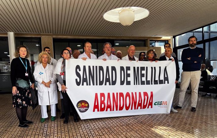 Protesta de médicos de Melilla.