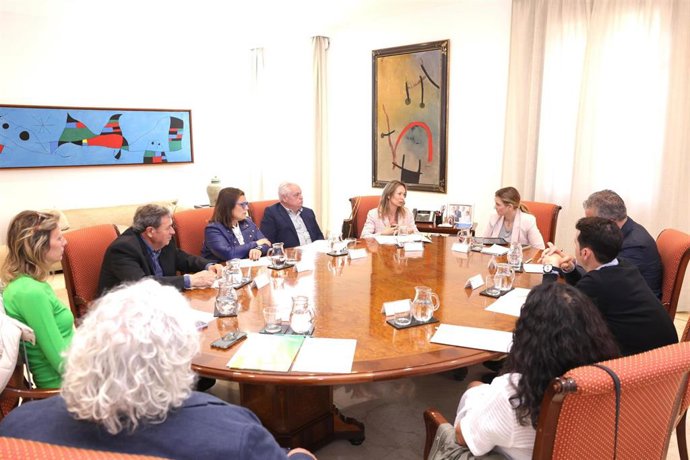 La presidenta del Govern, Marga Prohens, reunida con representantes de Pimeco.