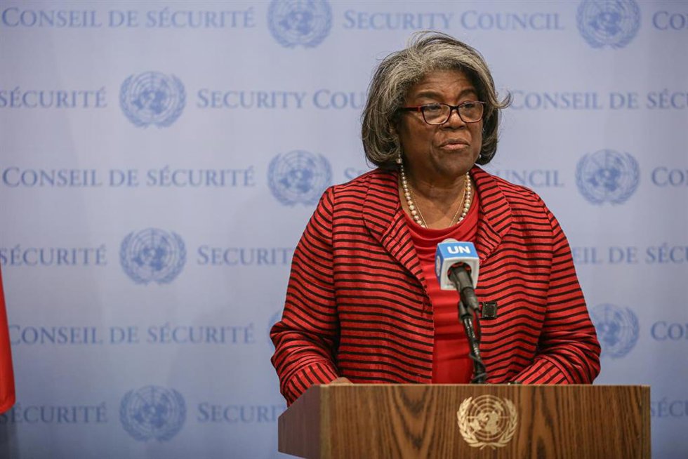 Archivo - La representante de EEUU ante la ONU, Linda Thomas-Greenfield