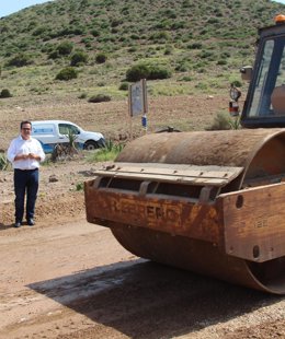 El diputado provincial Antonio Jesús Rodríguez visita obras de la Diputación