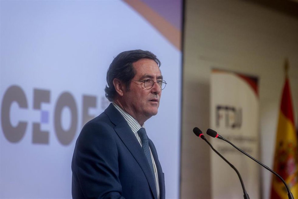 El presidente de la CEOE, Antonio Garamendi. 
