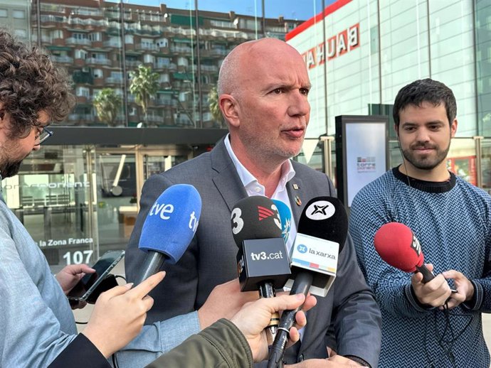 El conseller de Acción Climática de la Generalitat, David Mascort, en declaraciones este viernes a los periodistas