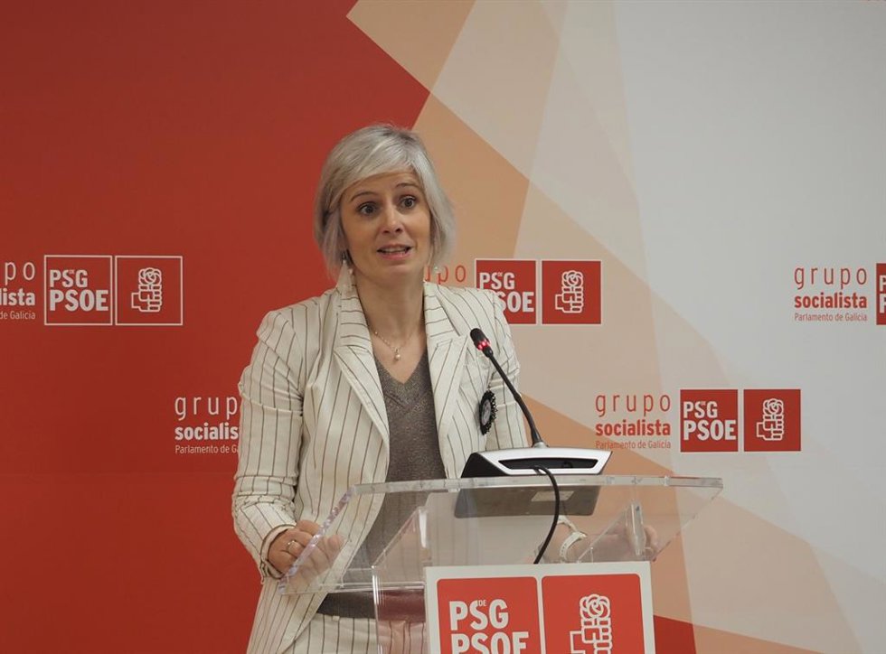 La parlamentaria del PSdeG Patricia Iglesias en rueda de prensa