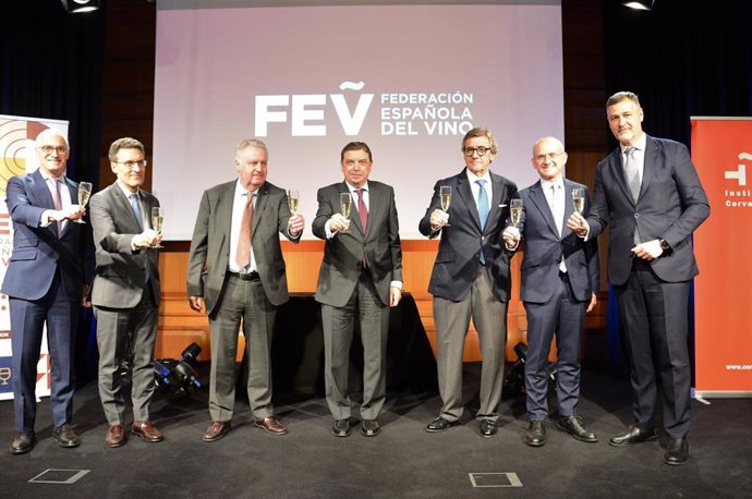 El ministro de Agricultura, Luis Planas, durante la clausura de la Asamblea de la Federación Española del Vino (FEV)