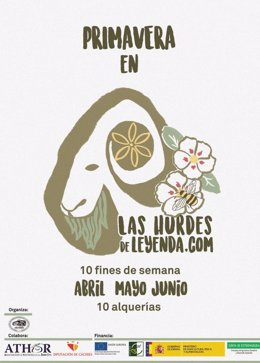 Cartel del programa 'Primavera de leyenda en Las Hurdes' que da a conocer el encanto de 10 alquerías