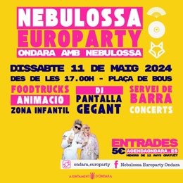 Cartell de la Nebulossa Europarty a Ondara
