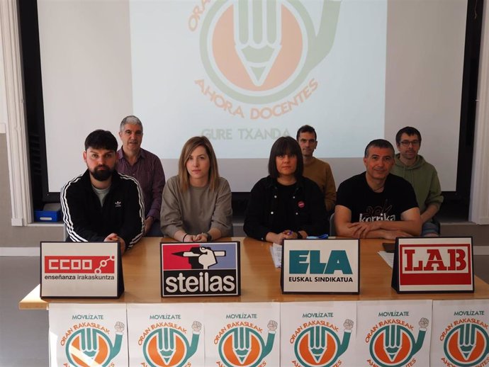 Rueda de prensa de la intersindical de Educación.