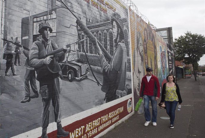 Archivo - Un mural en Irlanda del Norte sobre el conflicto norirlandés 