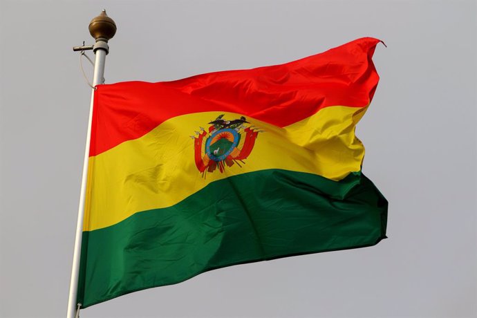 Archivo - November 2, 2023, Saint Petersburg, Russia: The national flag of the Plurinational State of Bolivia as a participating country at the 12th St. Petersburg International Gas Forum