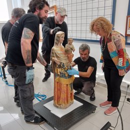 El Institut Valencià de Conservació, Restauració i Investigació (IVCR+i) comienza la restauración de la Virgen de Gracia de L'Énova, una de las piezas góticas más antiguas que se conservan en la Comunitat Valenciana