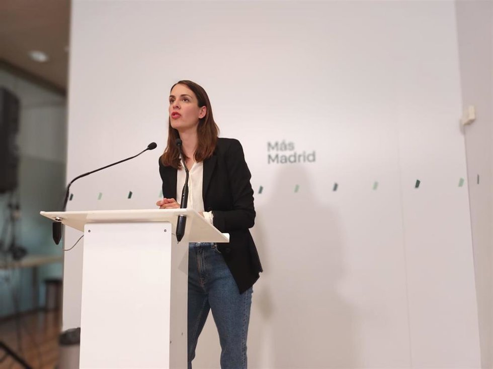 La portavoz de Más Madrid en el Ayuntamiento, Rita Maestre, en rueda de prensa