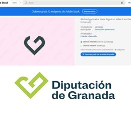 Fotografía del nuevo logo de la Diputación de Granada.