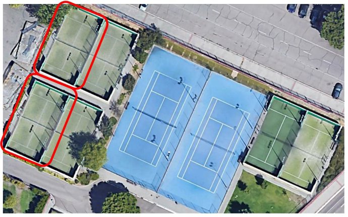 Pistas de pádel objeto de la reforam en Valladolid