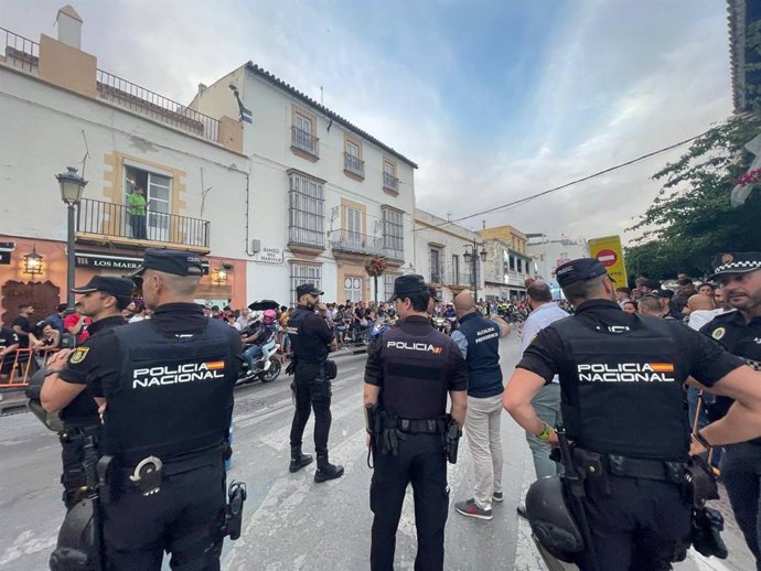 Dispositivo de seguridad en El Puerto de Santa María.