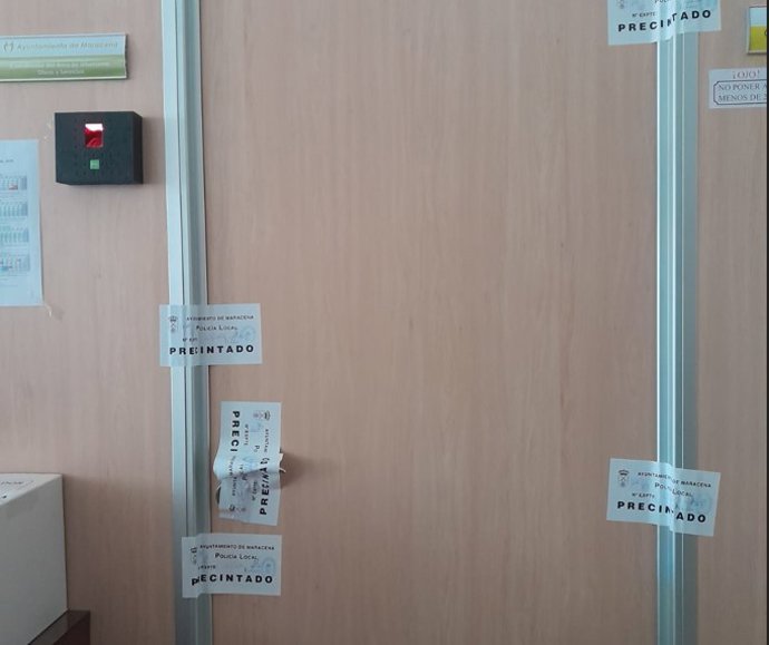 Precintado el despacho del arquitecto municipal del Ayuntamiento de Maracena (Granada).