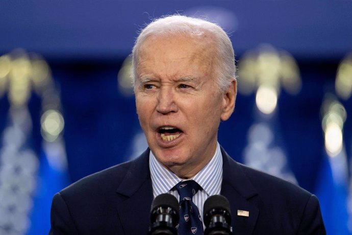 08 April 2024, US, Madison: US President Joe Biden announces a new plan on federal student debt relief during remarks at the Madison Area Technical College. Photo: Brian Cahn/ZUMA Press Wire/dpa