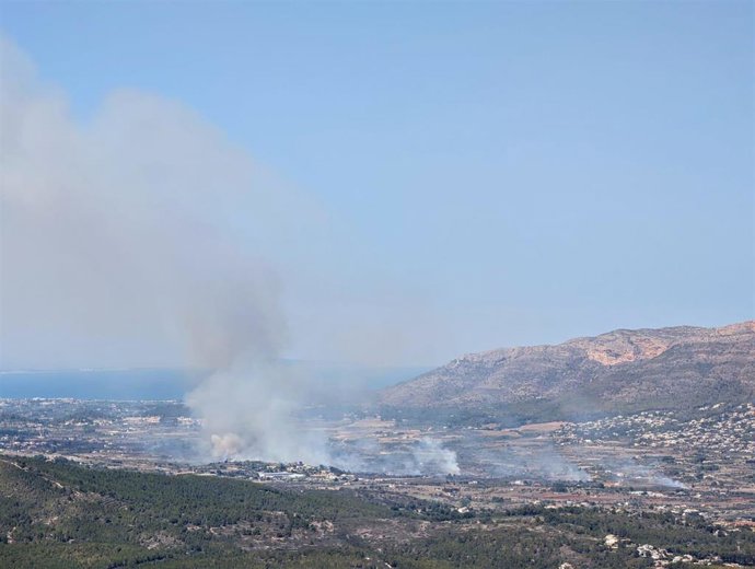 Incendio entre Xàbia y Gata