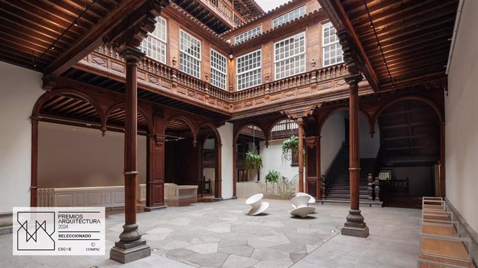 Interior del Palacio de Carta tras las obras de restauración, que han sido seleccionadas en la primera fase de los Premios Arquitectura 2024
