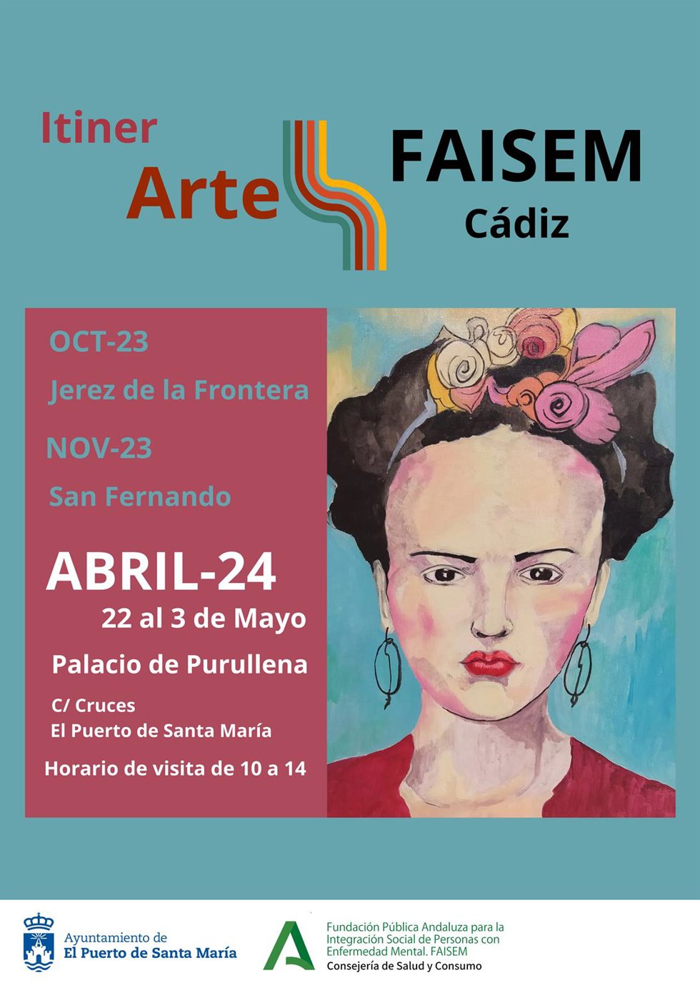 Cartel de la exposición 'ItinerARTE' de la Fundación Pública Andaluza para la Integración Social de Personas con Enfermedad Mental (Faisem) .