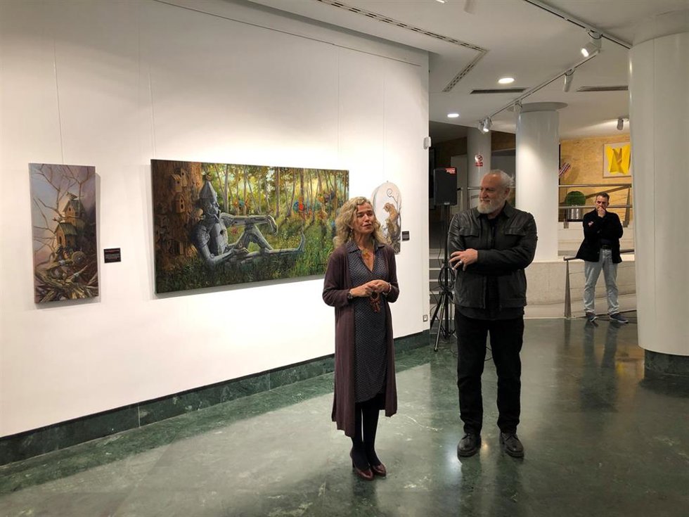 Exposición de Manuel Luna en la Fundación Caja Rural del Sur de Huelva.