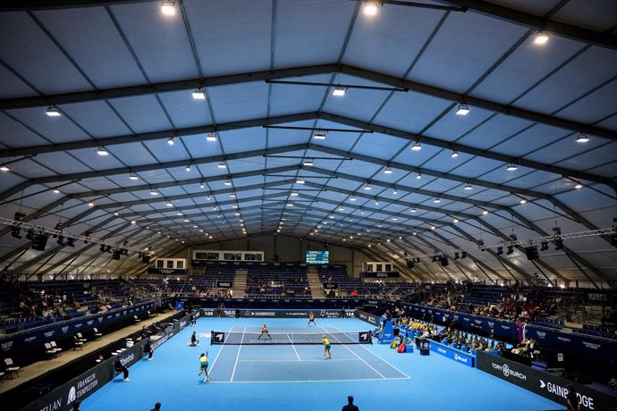 Archivo - General view during the Group B tennis match between Australia and Slovenia during The Billie Jean King Cup at La Cartuja stadium on November 7, 2023, in Sevilla, Spain