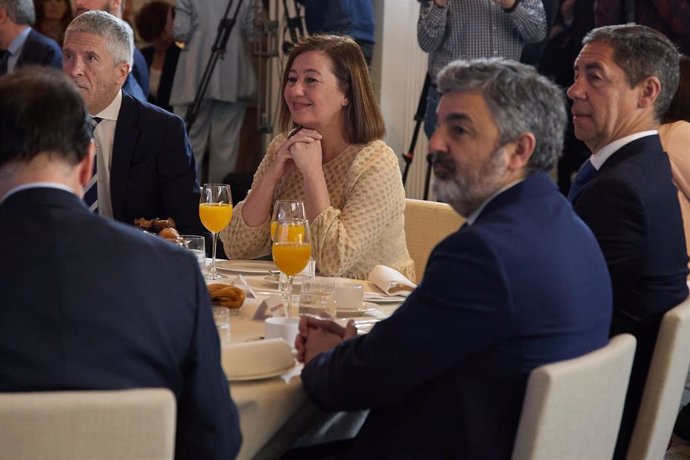 La presidenta del Congreso de los Diputados, Francina Armengol, durante un desayuno informativo de Europa Press.