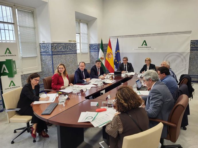 El consejero de Industria de la Junta, Jorge Paradela, ha presidido la Comisión de Planificación y Seguimiento de la Alianza Andaluza del Hidrógeno Verde.