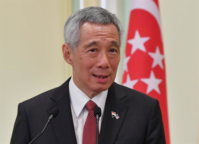 Archivo - Lee Hsien Loong, primer ministro de Singapur, en una rueda de prensa en Malasia