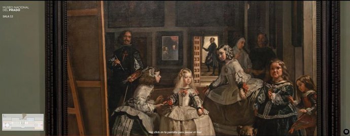 Imagen en detalle de 'Las meninas' de Velázquez durante el tour virtual.