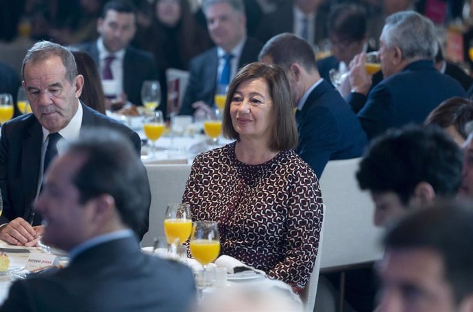 La presidenta del Congreso de los Diputados, Francina Armengol, durante un desayuno informativo de Europa Press.