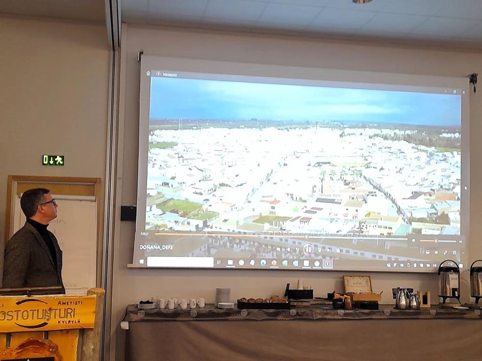 El vicepresidente de Prodetur, Rodrigo Rodríguez Hans, durante su intervención en el Encuentro Interregional-Proyecto Tourbo