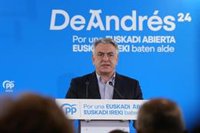 De Andrés dice que el PP servirá para "moderar y atemperar" el pacto de PNV y Bildu en temas de soberanismo