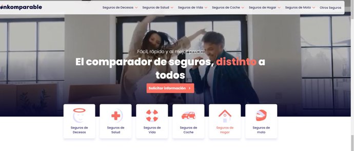 Captura de la página web de Inkomparable