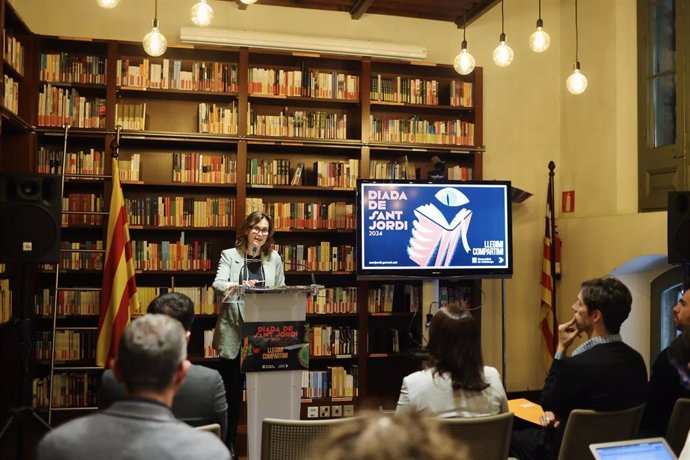 La consellera Meritxell Serret, en la presentación de actos de Sant Jordi