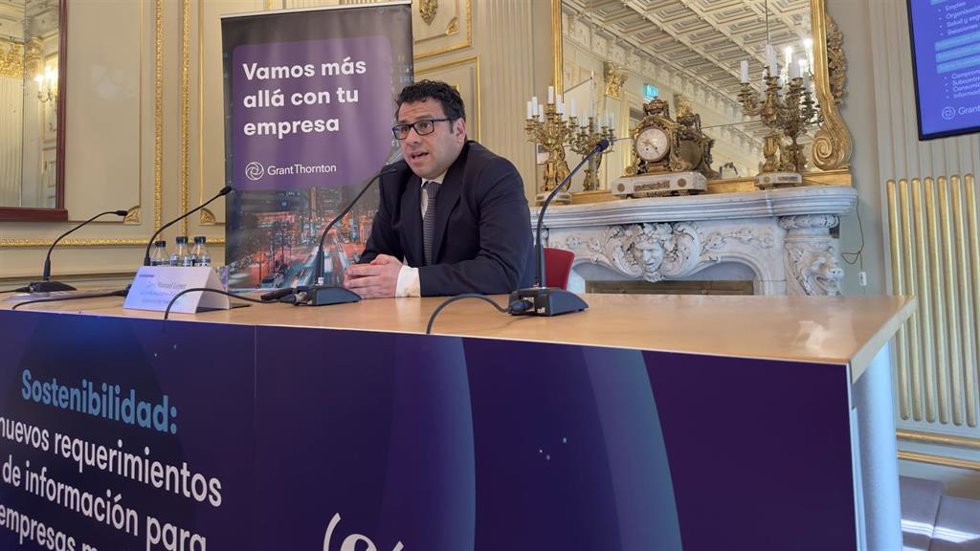 José Manuel López, socio de Auditoría y experto en Assurance No Financiero de Grant Thornton, durante la charla Sostenibilidad: nuevos requerimientos de información, celebrada en colaboración con Cámara de Madrid