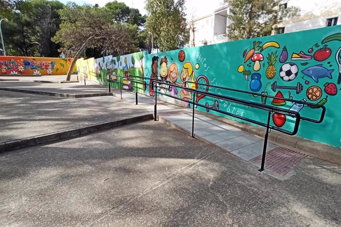 Obras de accesibilidad en un centro educativo.