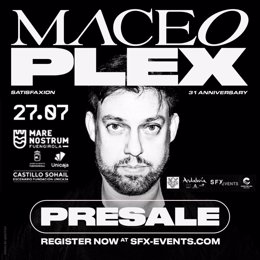 El dj internacional Maceo Plex será el protagonista dentro del castillo Sohail de Fuengirola el 27 de julio. Acompañado por un elenco de artistas para este día, interpretará algunos de sus temas más conocidos.