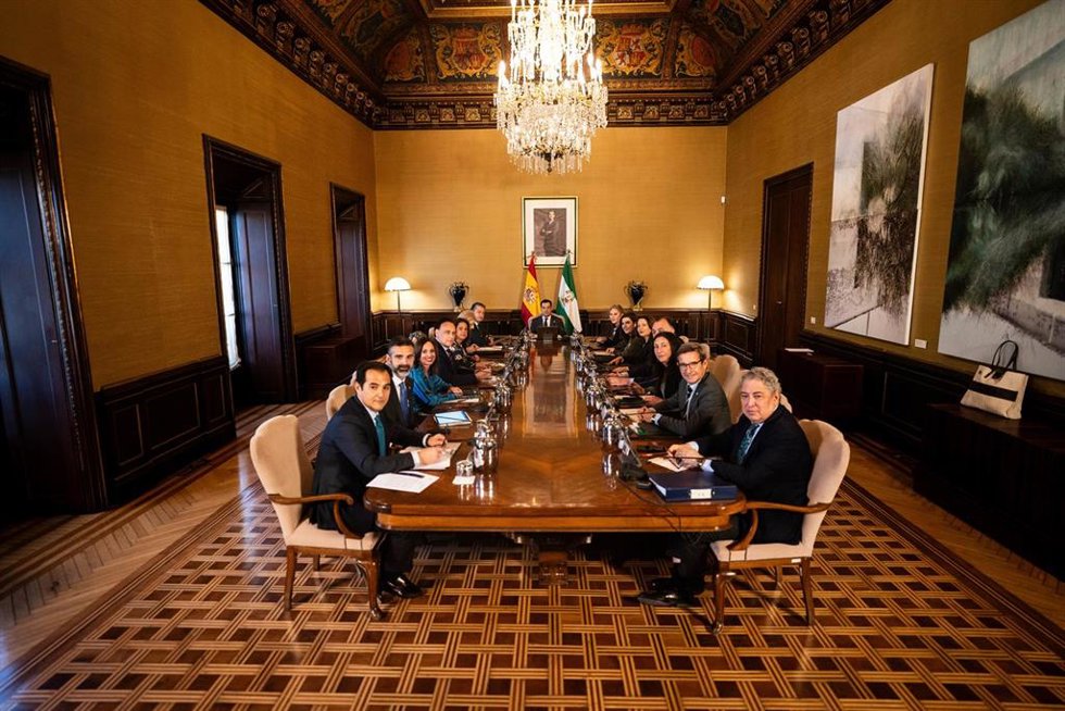 Reunión del Consejo de Gobierno andaluz presidido por Juanma Moreno. (Foto de archivo).
