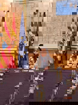 La presidenta de las Cortes de Aragón, Marta Fernández