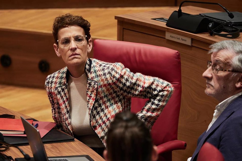 Archivo - La presidenta del Gobierno de Navarra, María Chivite.