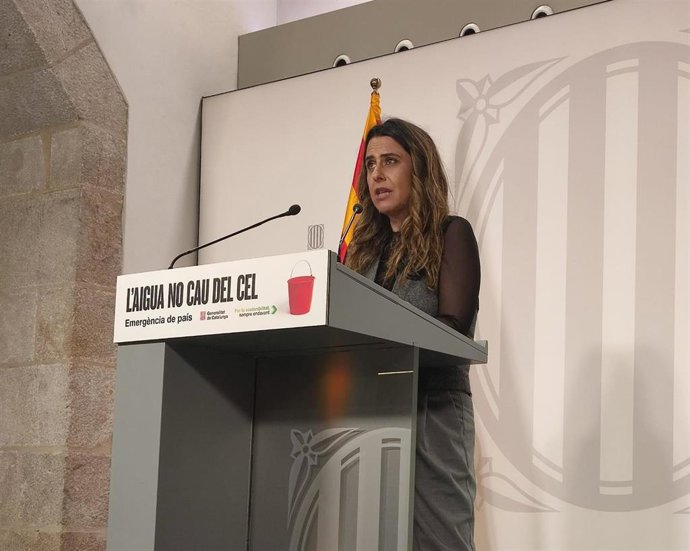 La portavoz del Govern, Patrícia Plaja, en rueda de prensa