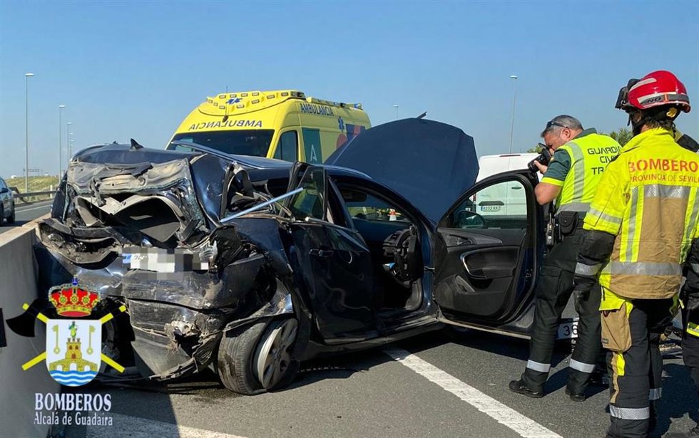 Imagen del accidente en la SE-40