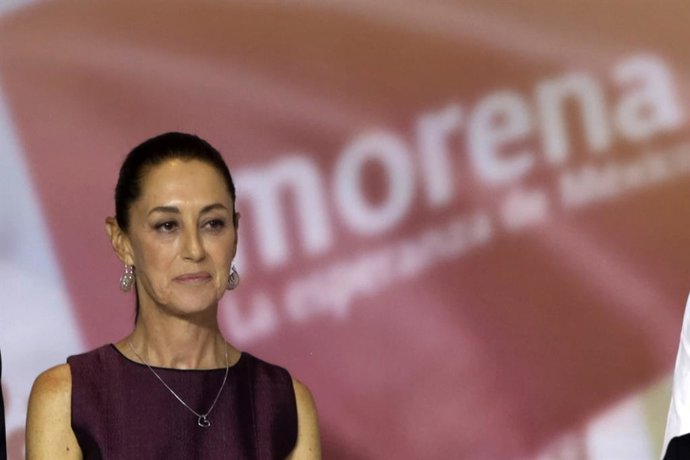 Archivo - September 6, 2023, Mexico City, Mexico: Claudia Sheinbaum Pardo, 2024 presidential candidate for the National Regeneration Movement Party, Green Party, and Labor Party at the press conference at the WTC in Mexico City. 