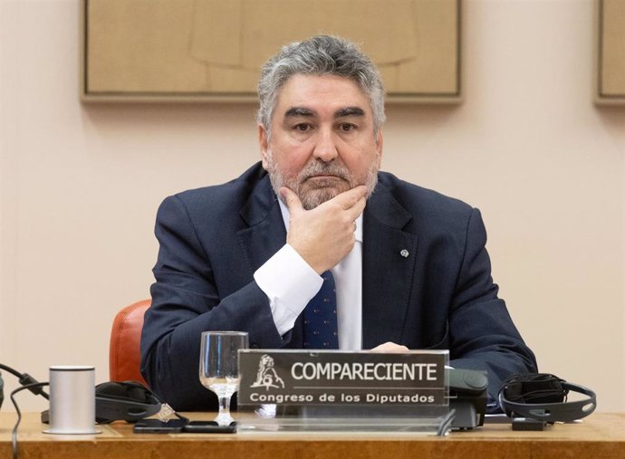 El presidente del Consejo Superior de Deportes, José Manuel Rodríguez Uribes, durante la Comisión de Educación, Formación Profesional y Deportes, en el Congreso de los Diputados