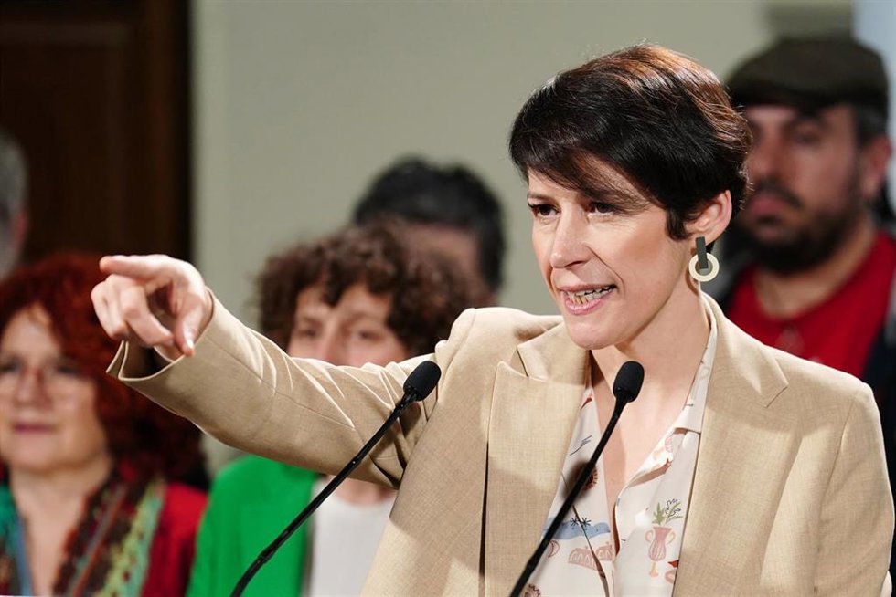 Archivo - La portavoz nacional del BNG, Ana Pontón, durante una rueda de prensa para valorar los resultados de las elecciones gallegas en la Executiva Nacional del BNG en el Hotel Palacio del Carmen, a 19 de febrero de 2024, en Santiago de Compostela, A