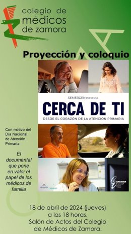 Semergen presenta el jueves en Zamora 'Cerca de Ti' para poner en valor el trabajo de los médicos de familia.