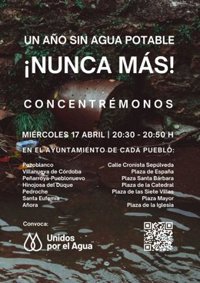 Concentraciones en municipios del norte de Córdoba al cumplir un año sin poder beber de los grifos