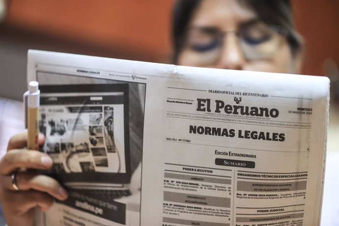 Normas legales del Diario Oficial El Peruano.